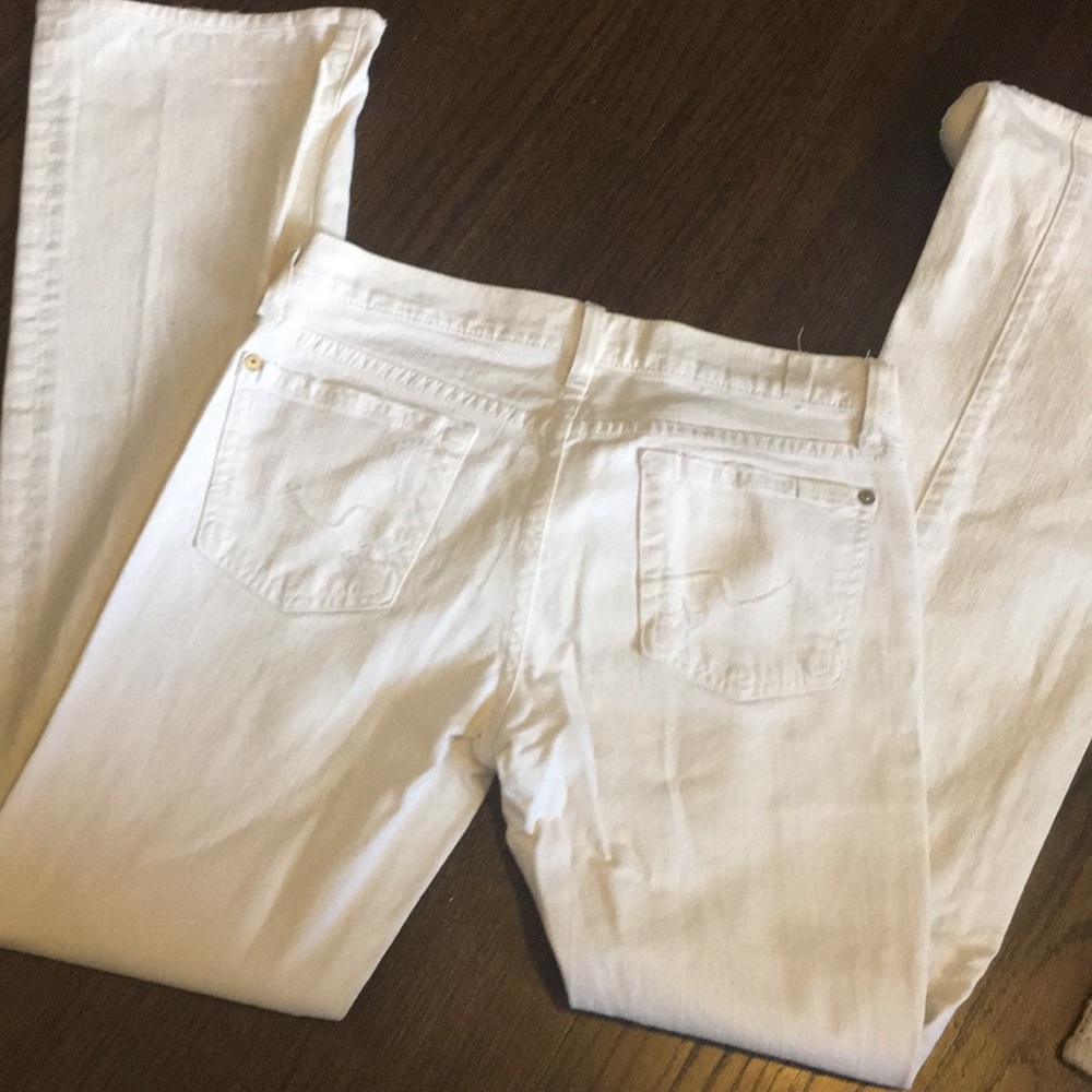 7 for All Mankind White Bootcut Jeans